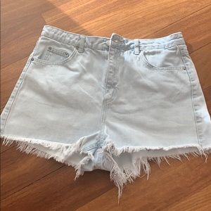 Topshop jean shorts size 10